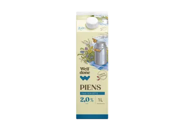 Piens WELL DONE 2,0% 1L