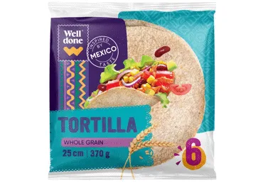 Pilngraudu tortiljas WELL DONE 6gab 370g
