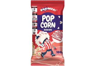 Popkorns BOOMZA ar bekona garšu 100g