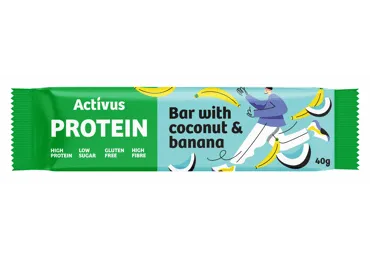 Prot.baton.ACTIVUS kokosr.banānu 40g