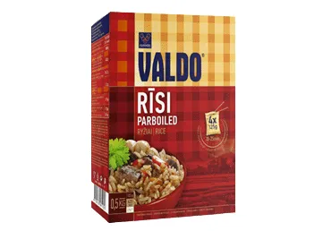 Rīsi VALDO tvaicēti kārba 4x125g