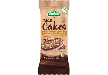Rīsu galetes KUPIEC ar piena šokolādi un karameli 90g