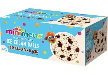 Saldējums ar kakao cepumu gabaliņiem MINI MELTS 100g
