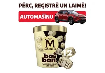 Saldējums BonBon baltās šokolādes MAGNUM 12x14g
