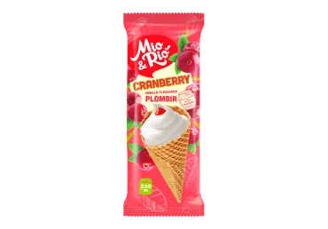 Saldējums dzērveņu-plombīra MIO&RIO 120g