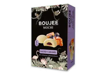 Saldējums karameļu ar upeņu pildījumu Mochi BOUJEE 6x40g