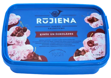 Saldējums ķiršu-šokolādes RŪJIENA 600g