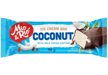 Saldējums kokosriekstu ar kakao glazūru MIO&RIO 46g