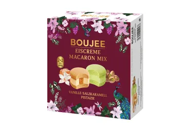 Saldējums makarūns vaniļas-pistāciju BOUJEE 4x60g