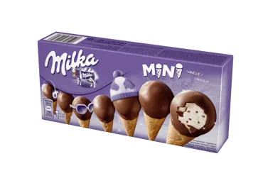 Saldējums Mini konuss MILKA 141g