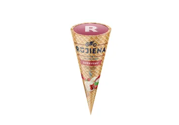 Saldējums RŪJIENA konuss ar dzērvenēm 65g