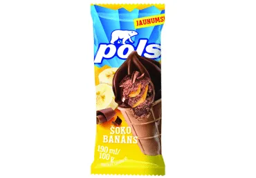 Saldējums šokolādes-banānu POLS 100g
