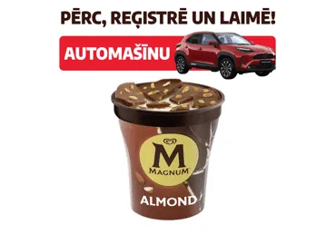 Saldējums šokolādes-mandeļu MAGNUM 297g