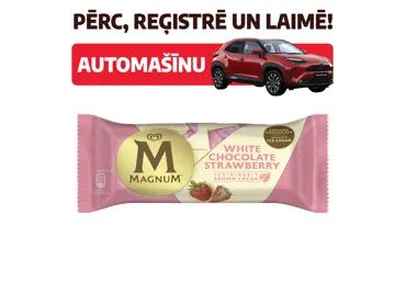 Saldējums Strawberry white MAGNUM 81g