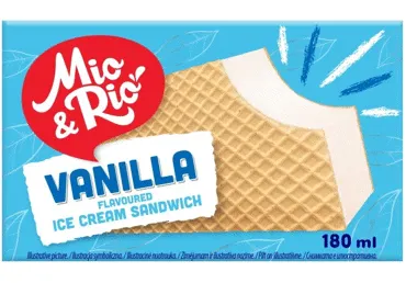 Saldējums vaniļas sendvičs MIO&RIO 90g