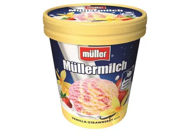 Saldējums vaniļas-zemeņu MÜLLER 270g