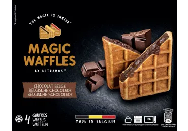 Saldēta beļģu vafele ar šokolādes pildījumu Magic Waffles 4x80g