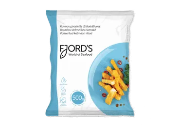 Saldētas kalmāru strēmelītes FJORD'S rīvmaizē 500g