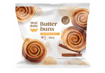 Saldētas sviesta maizītes ar kanēļa pildījumu WELL DONE 350g