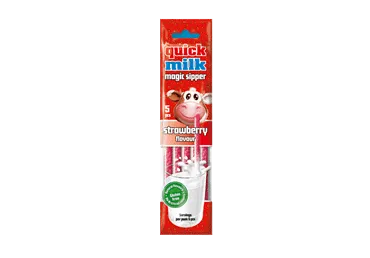 Salmiņi pienam QUICK MILK ar zemeņu garšu 30g