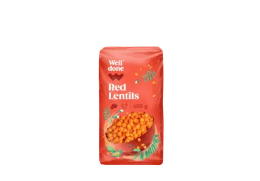 Sarkanās lēcas WELL DONE 400g