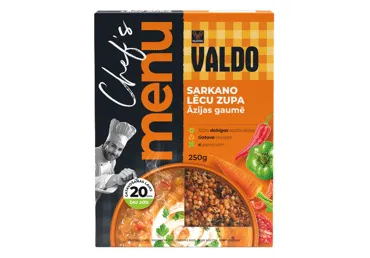 Sarkano lēcu zupa VALDO Āzijas gaum.250g