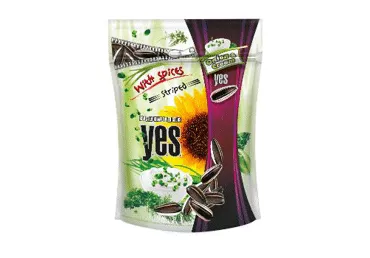 Saulespuķu sēklas YES ar sīpolu krējuma garšu 150g