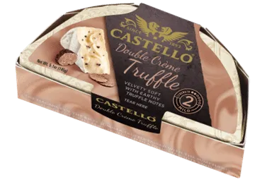 Siers CASTELLO BALTAIS ar trifelēm 150g