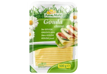 Siers FARM MILK Gouda 45% šķēlēs 500g