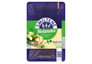 Siers SMILTENE Holandes 45% šķēles 150g