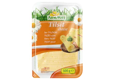 Siers TILSIT FARM MILK 45% šķēlītēs 500g