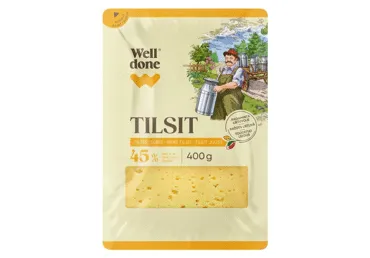 Siers Tilzītes šķēlēs 45% WELL DONE 400g