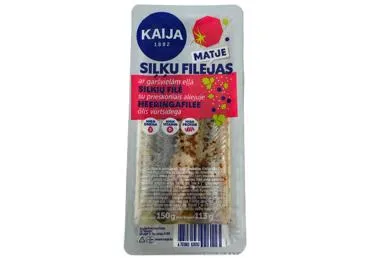 Siļķu fileja eļļā ar garšvielām KAIJA 150g