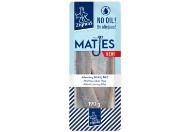Siļķu filejas Matjes bez eļļas ZIGMAS 190g