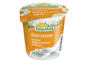Skābais krējums FARM MILK 18% 400g