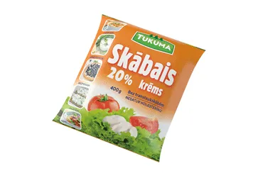Skābais krēms TUKUMA 20% 400g plēvē