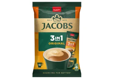 Šķīstošās kafijas dzēriens JACOBS 3IN1 10x12.6g