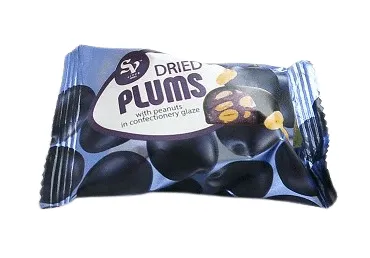 Šok. konf.plūmes ar zemesriekstiem sver.