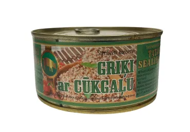 Sterilizēti konservi Griķi ar cūkgaļu 325g