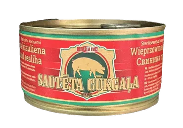 Sterilizēti konservi Sautēta cūkgaļa 325g