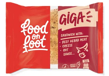 Sviestmaize GIGA ar kebabu, siera mērci 255g