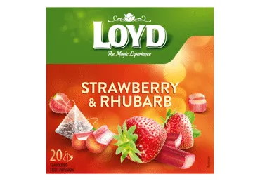 Tēja LOYD ar zemeņu-rabarb. garšu 20x2g