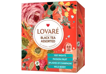 Tējas kompl. LOVARE Assorted 4x8gab. 64g