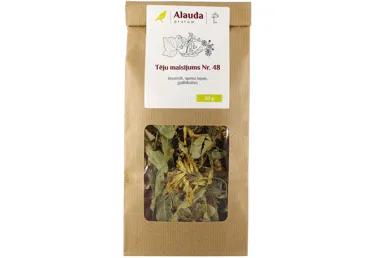 Tēju maisījums Nr.48 (liepziedi, upeņu lapas, gaiļbiksītes) ALAUDA 20g