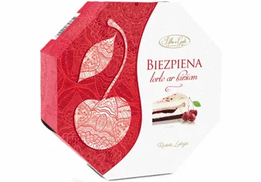 Torte Biezpiena ar ķiršiem PELLIJA 1kg