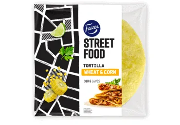 Tortilla Street Food kviešu-kukurūzas FAZER 360g