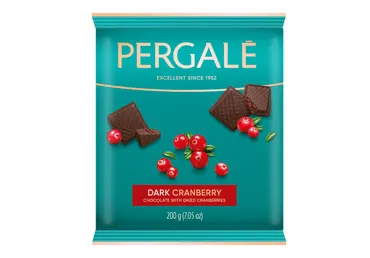 Tumšā šokolāde PERGALE ar dzērv.200g