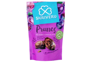 Tumšajā šokolādē SKRĪVERU plūmes 110g