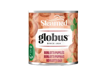Tvaicētas pupiņas Borlotti GLOBUS 150g