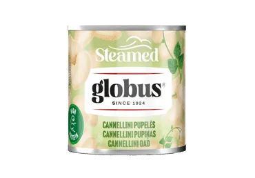 Tvaicētas pupiņas Cannellini GLOBUS 150g